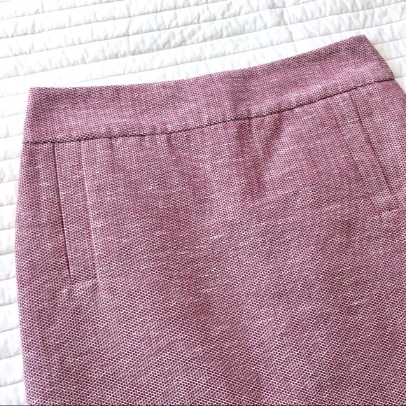 Banana Republic Mayet Pink Tweed Pencil Skirt Sz 6 - Picture 4 of 8